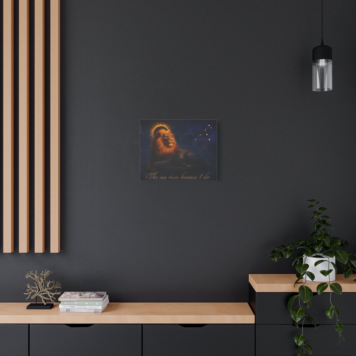 Astrological Lion Zodiac Wall Art Home Decor - Canvas Print