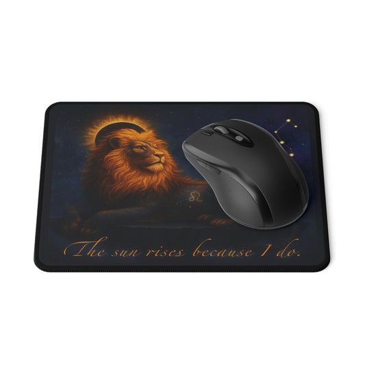Celestial Lion Non-Slip Gaming Mouse Pad | Zodiac Decor, Gamer Gift, Desk Accessory, Astrology Mousepad, Lion Lover