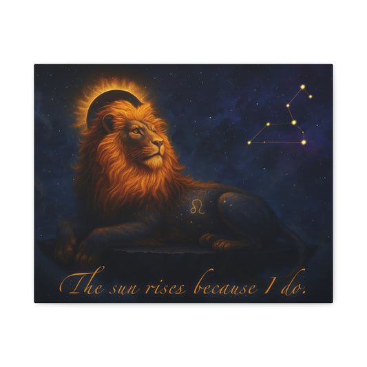 Astrological Lion Zodiac Wall Art Home Decor - Canvas Print