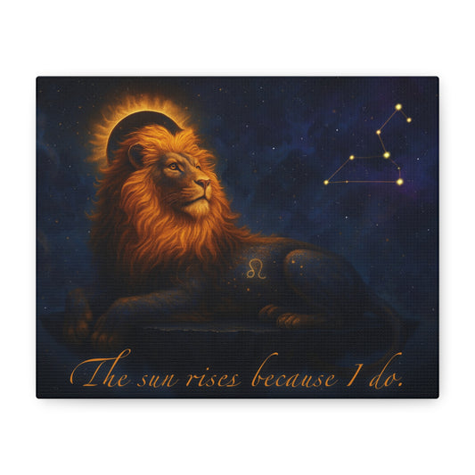 Astrological Lion Zodiac Wall Art Home Decor - Canvas Print