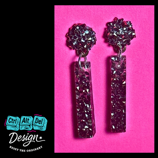 Molten Midnight Stud Dangles