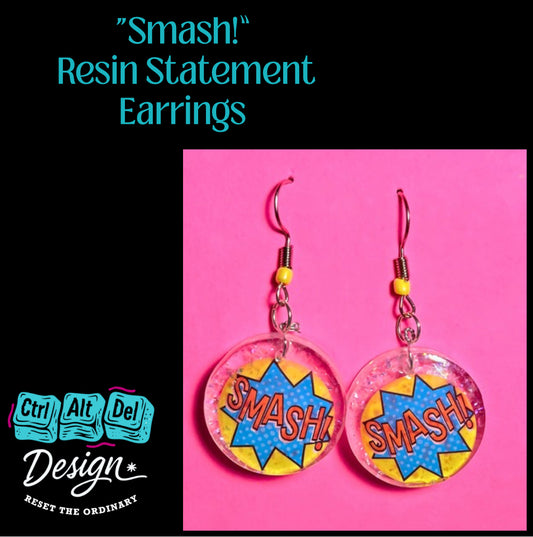 Smash- Resin Statement Earrings
