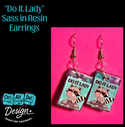 Do It Lady – Sass in Resin Earring