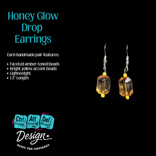 Honey Glow Drop  Earrings