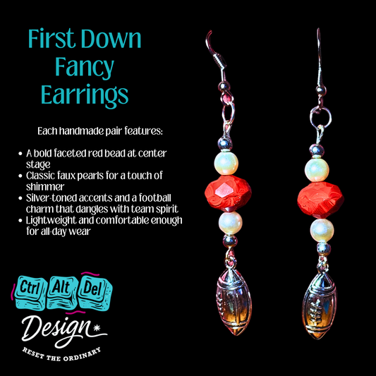 "First Down and Fancy" Earrings